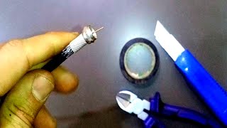 Cable Connector Fitting  Rg6 connector installation without special tools [upl. by Daveta]