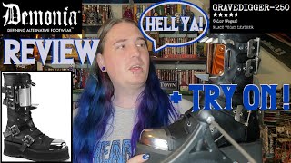 Demonia Boots Unboxing  Gravedigger 250 Review [upl. by Ylla]