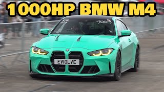 1000HP BMW M4 G82 Evolve with Mosselman S58 Hybrid Turbos Drag Racing amp Top Speed Run [upl. by Dowling778]