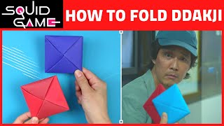 🔲How to Make Ddakji 🔲  DIY Squid Game Paper Flipping Game  NARRATED Instructions [upl. by Sancha]