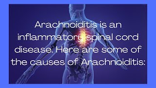 Arachnoiditis Causes Video Short [upl. by Onig]