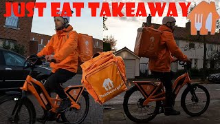 My day as an ebike courier for Just eat Takeaway Thuisbezorgd in the Netherlands [upl. by Ahsimak]