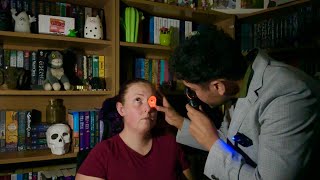 ASMR Optometrist Examines a Patient pt1 with CHeapASMR [upl. by Oinotnaocram]