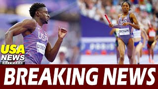 Olympics Athletics US set world record in 4x400m mixed relay [upl. by Swann]