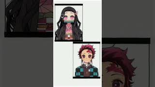 Demon slayer new trend 💕  clip credit Natashaart2 nezuko tanjiro kny knyedit anime short [upl. by Brittan]