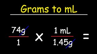 How To Convert Grams to Milliliters  g to mL [upl. by Samanthia65]