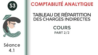 Tableau de répartition des charges indirectes 22 séance 41 LaComptabilitéanalytique [upl. by Levon]