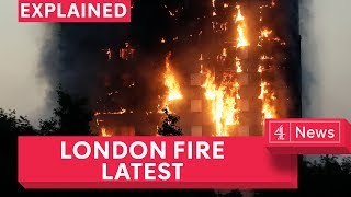 London fire at least 12 dead after Grenfell tower block sets fire on Latimer Road in London [upl. by Geirk]