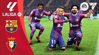 PS5 FC 24  FC Barcelona vs CA Osasuna  LALIGA EA Sports [upl. by Adniralc]