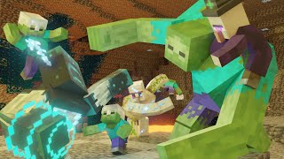 Warden vs Mutant Zombie EPIC FIGHT Minecraft Animation Movie [upl. by Neitsirk]