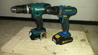 Akkuschrauber Vergleich 18V Makita vs 20V Workzone von Aldi [upl. by Aihsele]