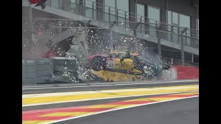 GT Open Spa 2024 hard Crash Action and Pure Sound [upl. by Ivor]