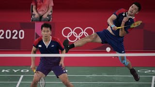 Wang Chi Lin Smash to Beat Watanabe  Lee Yang Wang Chi Lin vs Hiroyuki Endo Yuta Watanabe [upl. by Atisor]