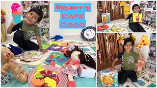 Pretend play with Rishit 🍕 in cafe coco pretendplay [upl. by Muire503]