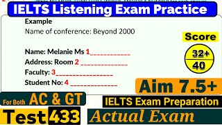 IELTS Listening Practice Test 2024 with Answers Real Exam  433 [upl. by Kaila]