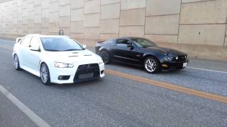 EVO X vs 50 Mustang [upl. by Chaim]