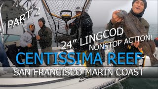 Lingcod and Rock Fishing Along The Marin Coast San Francisco Part 2 of 2 [upl. by Oiludbo]