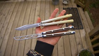 Nabalis Wing Versus Armed Shark Tsunami Balisong Comparison [upl. by Leimad856]