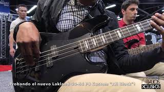 Lakland 4464 Custom PJ quotAll Blackquot [upl. by Inaffit]