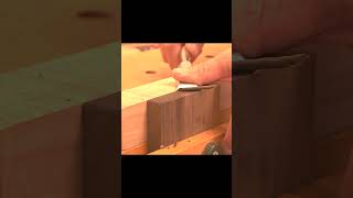 Cleaning up end grain with a bench chisel [upl. by Solracsiul]