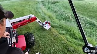 Ventrac articulating boom mower work [upl. by Wyn]