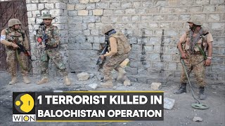 Pakistan Army Operation against terrorists One terrorist killed in Balochistan  English News WION [upl. by Nealah]