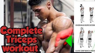 complete Triceps workout at gym tricepsworkout [upl. by Ronni683]