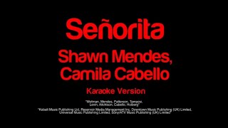 Senorita Shawn Mendes Camila Cabello  karaoke version [upl. by Rebmak]