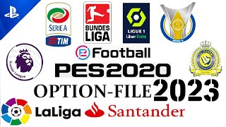 OPTION FILE PES2020SEASON 2023 GRATISFREE DOWNLOAD PS4PS5 [upl. by Nynnahs]