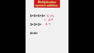 Multiplication repeated addition youtubeshorts [upl. by Avid]