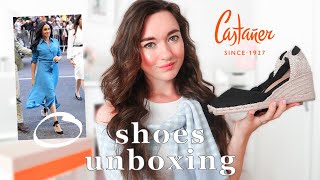 I GOT MEGHAN MARKLES SHOES  Unboxing Castaner Wedge Espadrilles Carina 60 [upl. by Zingg]