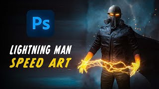 Creating a LIGHTNING MAN in Photoshop  Metahuman Photo Manipulation [upl. by Durkee852]