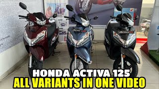 2024 Honda Activa 125 All Variants Detailed Comparison Video  Honda Activa 125 New Model Price [upl. by Avelin]