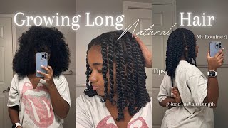 My Natural Hair Care Routine for Length Retention  How to grow long hair [upl. by Eddra595]