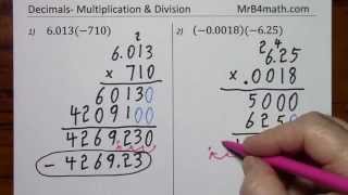 Decimals Multiplication amp Division [upl. by Ainimre475]