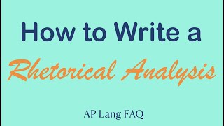 How to Write a Rhetorical Analysis Essay  UPDATED  Coach Hall Writes [upl. by Arotal]