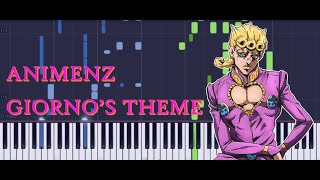 Animenz  Giornos Theme  JoJos Bizarre Adventure Part 5 Transcription [upl. by Arinaj]