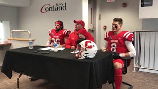 Cortland Football Press Conference  NCAA First Round vs Springfield 112021 [upl. by Ibor]