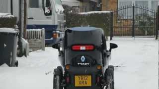 Renault Twizy in snow hill test [upl. by Lanos]