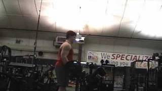 100 pound Ezbar curl strict form [upl. by Marlane]