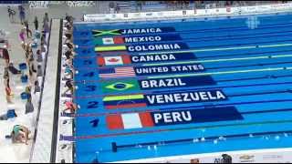 Relevo Femenino 4x100 Estilo Libre Juegos Panamericanos Toronto 2015 [upl. by Knick]