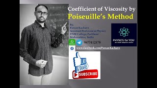 Poiseuille’s Method for Determination of Coefficient Viscosity [upl. by Rollecnahc]