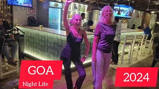 Goa Night Life Baga Beach  Arombol Beach Moon light Dinner party 🎉 l 😘  Goa casino  Pub Street [upl. by Aivartal633]