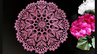 Crochet Doily Step by Step Instructions doily tablemat crochetworldcreations [upl. by Quincey]