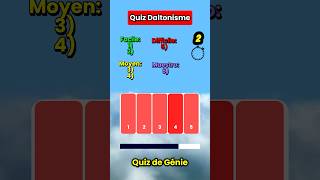 Quiz Daltonisme Teste ta vue avec ces 6 couleurs shorts quiz test [upl. by Tedda]