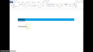 How to Shade and Highlight in Word [upl. by Tezzil]