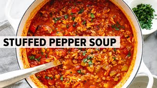 STUFFED PEPPER SOUP is the cozy soup recipe you need for winter [upl. by Allyson510]