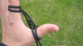 Tying a Shoelace Finger Sling for Target Archery Bows [upl. by Selhorst71]