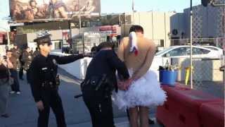 Grammys Crasher Breaks into the Oscars wearing a hilarious swan dress [upl. by Alber965]