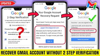 How to Recover Gmail Account without 2 Step Verification 2024 without Verification Code Password [upl. by Trimmer445]